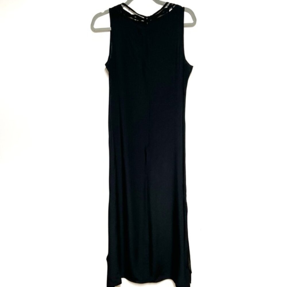 Kobi Halperin Womens Keira Black Braided Asymmetric Maxi Dress M - Picture 5 of 7